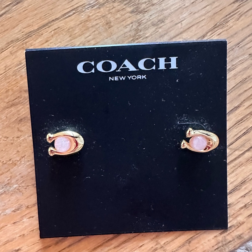 Coach gold earrings